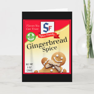Gewürzlebkuchen-Gruppe Kostüm Familie passend Ou Karte