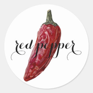 Gewürzmarke: Red Pepper Runder Aufkleber
