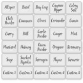 Gewürzmarken in benutzerdefinierten Skripten Aufkleber (Vorderseite)