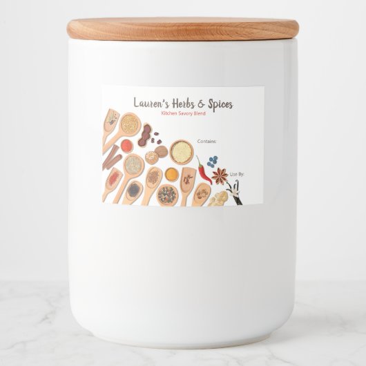 Gewürzmarken Lebensmitteletikett (Vorderseite)