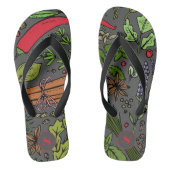 Gewürzmuster individuelle Name grau Badesandalen (Fußbett)