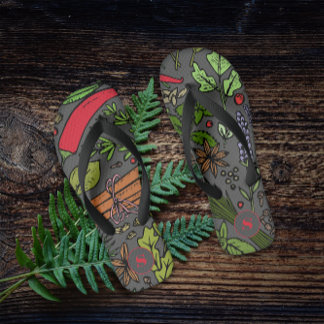 Gewürzmuster individuelle Name grau Badesandalen