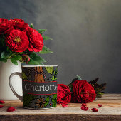 Gewürzmuster individuelle Name grau Kaffeetasse