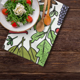 Gewürzmuster individuelle Name weiß Geschirrtuch