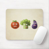 Gewürzpflanzen: Broccoli Tomato Eggplant Mousepad (Mit Mouse)