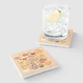 Gewürzpumpensaison Steinuntersetzer (Seitenansicht)