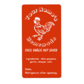 Gewürzroster Custom Hot Sauce Labels Chili Knoblau (Vorne)