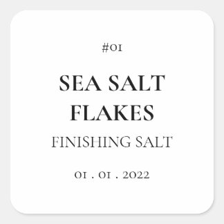 Gewürzsaison Kochplatte Modernes Label Quadratischer Aufkleber