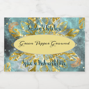 Gewürzsiegel für Jar-Glitzer Lebensmitteletikett