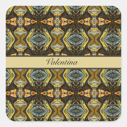 Gewürzstraße Quadratischer Aufkleber (Vorderseite)