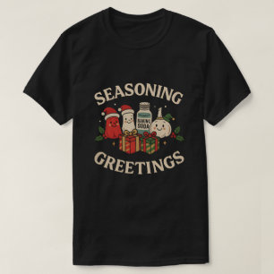 Gewürzte Grüße Lustiger Chef Weihnachtsdesign T-Shirt