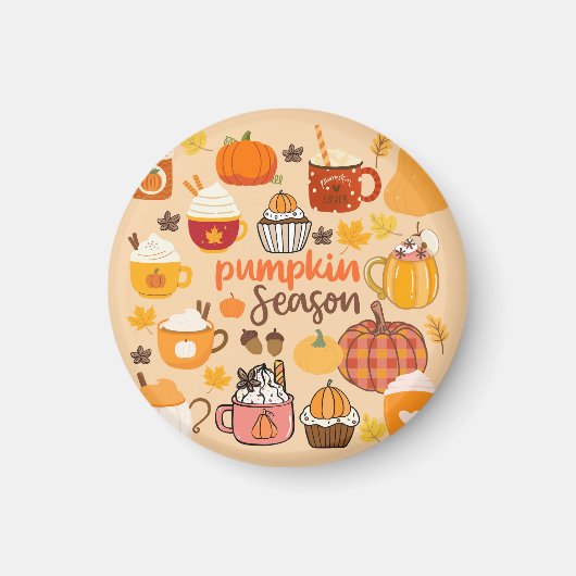 Gewürzte Kürbissaison Magnet (Vorne)