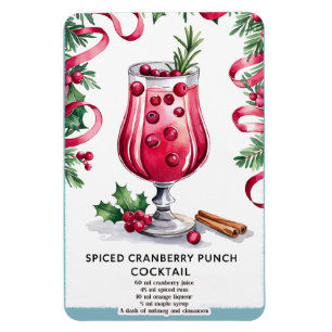 Gewürzter Cranberry Punch Holiday Cocktail Rezept Magnet