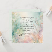 Gewürzter Jeremiah 29:11 Bibelverse Karte (Vorderseite/Rückseite Beispiel)