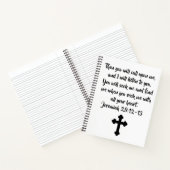 Gewürzter Jeremiah 29:12-13 Bibelverse & Cross Notizblock (Innenseite)