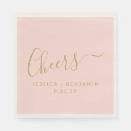 Gewürzter Minimalistischer Blush Pink Gold Custom  Serviette