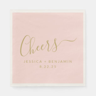 Gewürzter Minimalistischer Blush Pink Gold Custom  Serviette