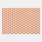 Gewürzter Orangenrot und Creme Geschenkpapier Set (Vorderseite)