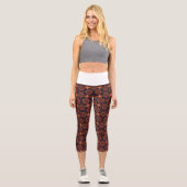 Gewürzter Sternfall-Trellis Capri Leggings (Vorderseite)