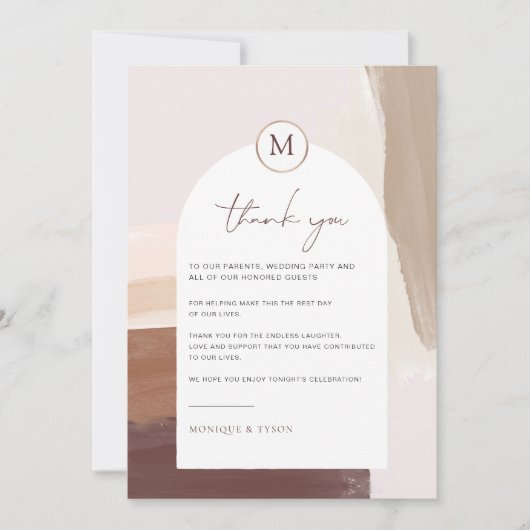Gewürzter Terracotta | Hochzeitskarte Dankeschön K Dankeskarte (Vorderseite)