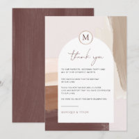 Gewürzter Terracotta | Hochzeitskarte Dankeschön K