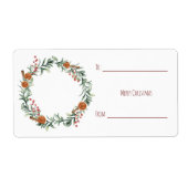 Gewürztes Weihnachtsblätterblatt-Geschenketikett (Vorne)