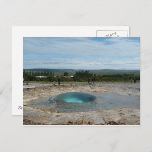 Geyser about to erupt! greeting card postkarte (Vorne/Hinten)