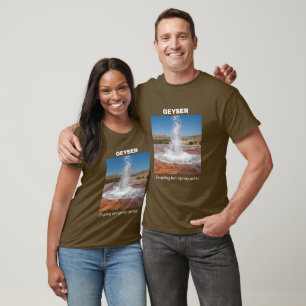 Geyser Eruptions Hot Spring T - Shirt in Brown