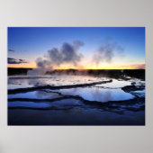 Geyser Smoke at Sunset Poster (Vorne)