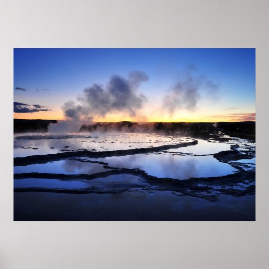 Geyser Smoke at Sunset Poster (Vorne)