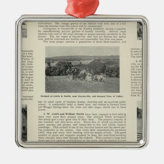 Geyserville, Kalifornien Silbernes Ornament (Vorne)