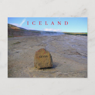 Geysir Geothermal Area View Postcard Postkarte