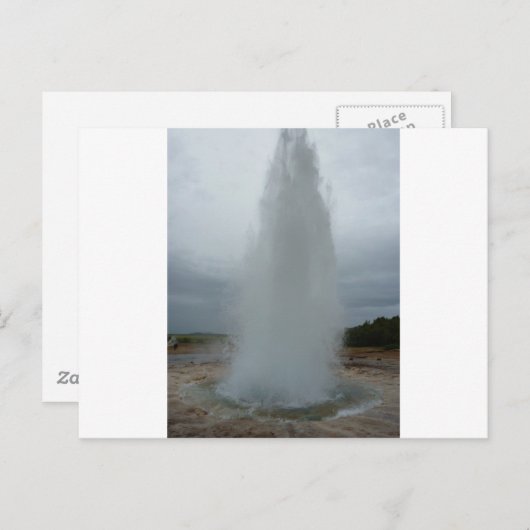 Geysir Postkarte (Vorne/Hinten)