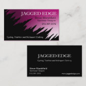 Gezackte Rand-Visitenkarteschablone Visitenkarte (Vorne/Hinten)