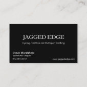 Gezackte Rand-Visitenkarteschablone Visitenkarte (Rückseite)