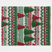 Gezacktes gestricktes Weihnachtsbaum-Muster Fleecedecke (Vorderseite (Horizontal))
