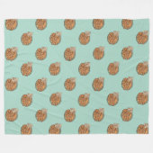 Gezacktes Gingy Lebkuchen-Weihnachts-Plüschdecke Fleecedecke (Vorderseite (Horizontal))