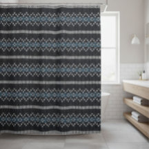 Gezacktes Strickmuster Schwarz und Grau