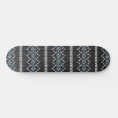 Gezacktes Strickmuster Schwarz und Grau Skateboard (Horizontal)