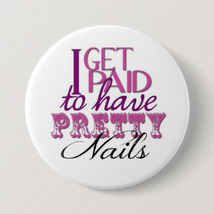 Gezahlt, hübsches Nagel-Button zu haben Button