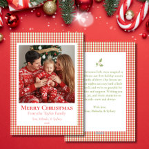 Gezahnte Weihnachtskarte mit Foto – Personalisiert