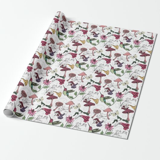 Gezauberter Frühlingsgarten Hummingbird Geschenkpapier (Ungerollt)