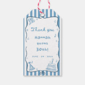 Gezeichnet 30, Kokett, & Thriving 30. Geburtstag P Geschenkanhänger (Rückseite)