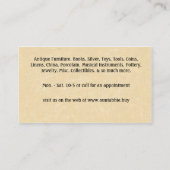 Gezeichnet antikes Pferd | Vintager Stil Visitenkarte (Rückseite)