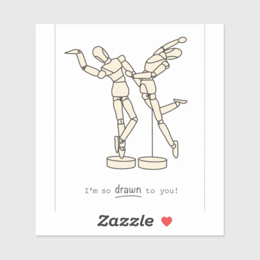 Gezeichnet Aufkleber (Blatt)