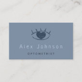 Gezeichnet Augenoptometriker Herzklopfpastel Visitenkarte (Vorderseite)