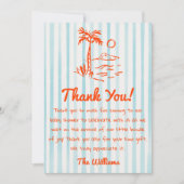 Gezeichnet Baby an Bord Summer Neutral Baby Dusche Dankeskarte (Vorderseite)