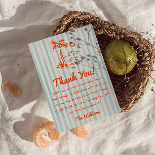 Gezeichnet Baby an Bord Summer Neutral Baby Dusche Dankeskarte