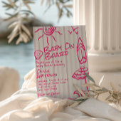 Gezeichnet Baby an Bord Surf Summer Girl Showdusch Einladung