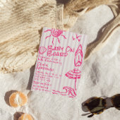 Gezeichnet Baby an Bord Surf Summer Girl Showdusch Einladung